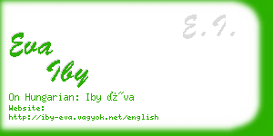 eva iby business card